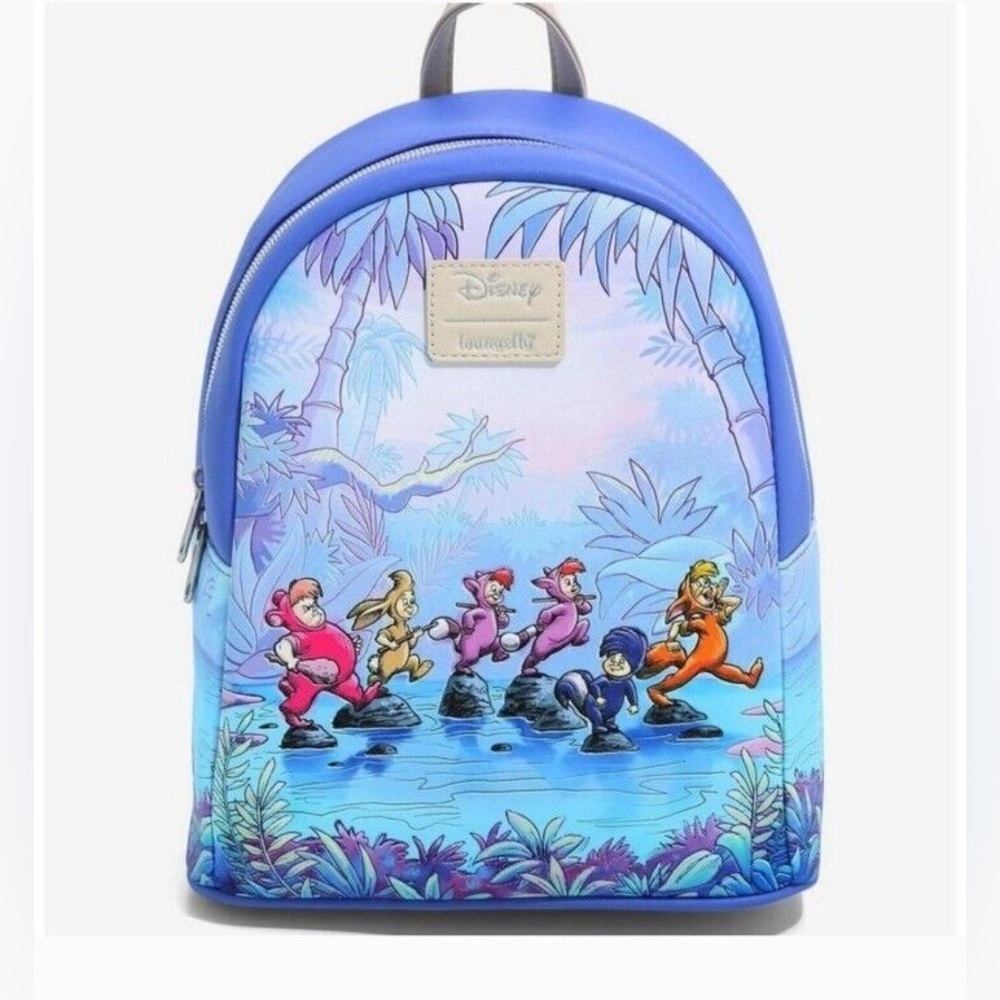 Loungefly Disney Peter Pan Mini Backpack Blue Lost Boys Follow the Leader River